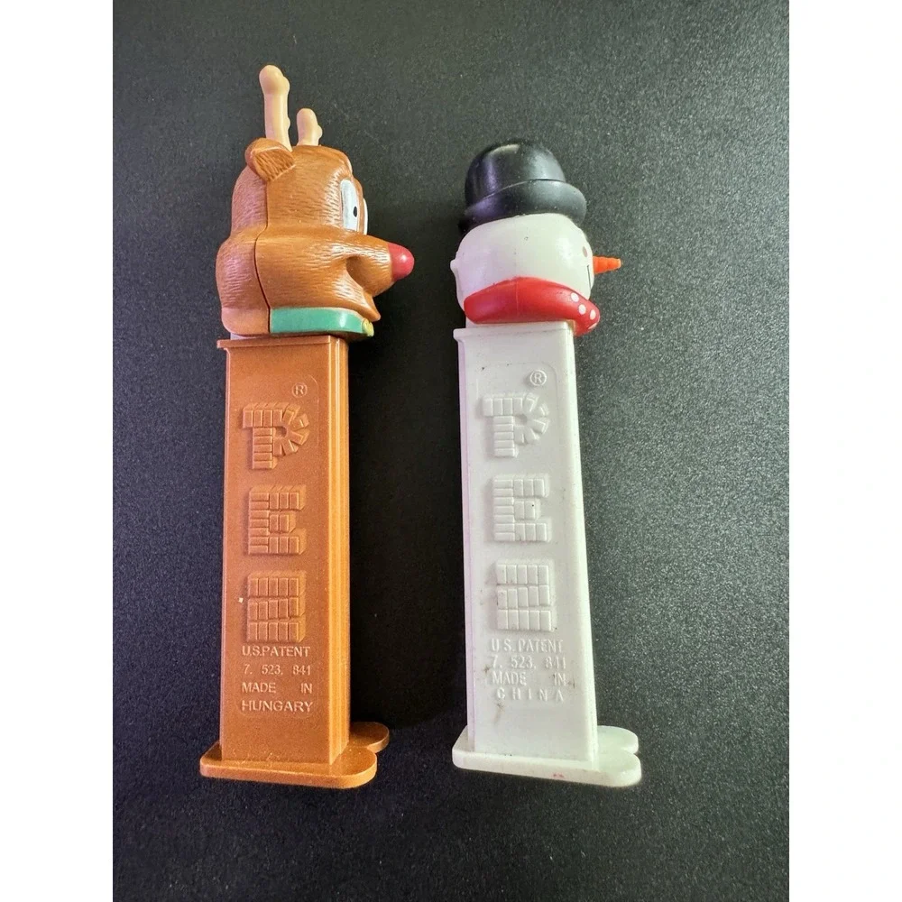 Lot Of Pez Dispensers (2) Frosty Snowman 2013 & Rudolph Reindeer 2012 Christmas
